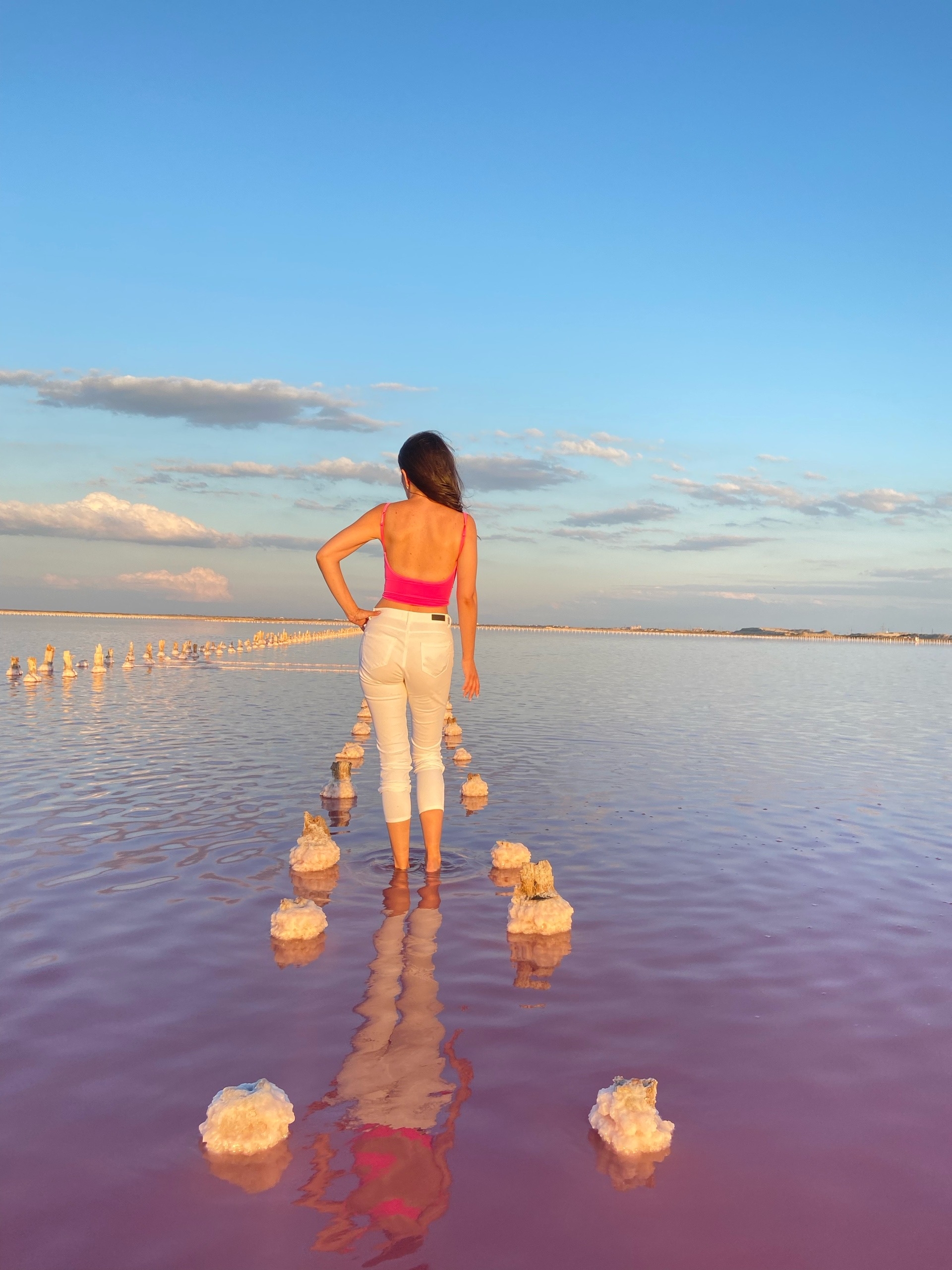 розовое озеро евпатория